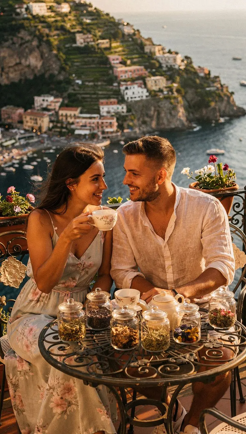 Ingredienti freschi per la preparazione del tè, inclusi zenzero e miele.