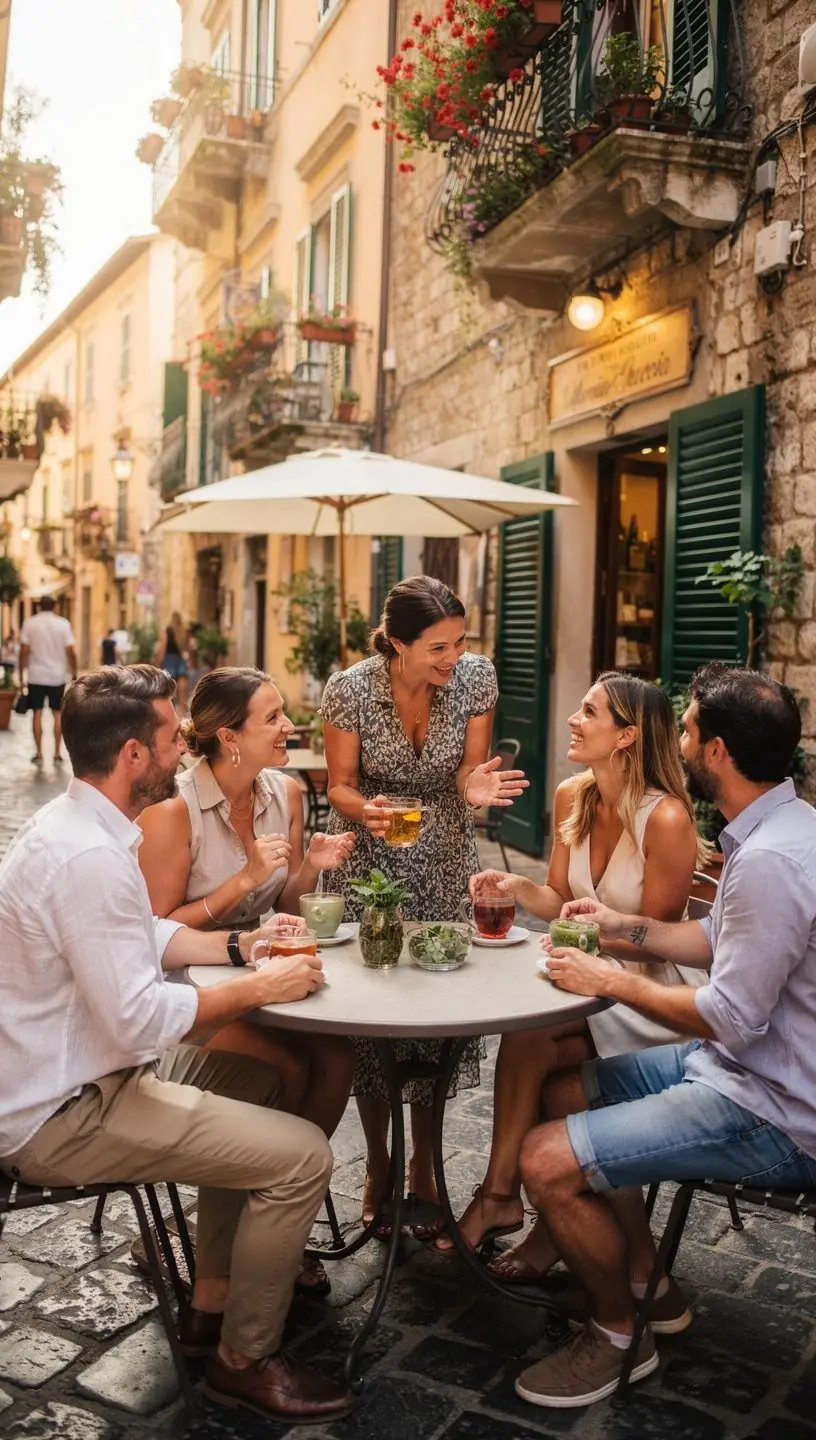 Varietà di tè in foglie esposte su un tavolo, pronte per la preparazione.